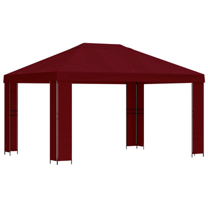 Gazebo 4 × 3 m Borgogna Poliestere e Acciaio 190 gsm | homemem39