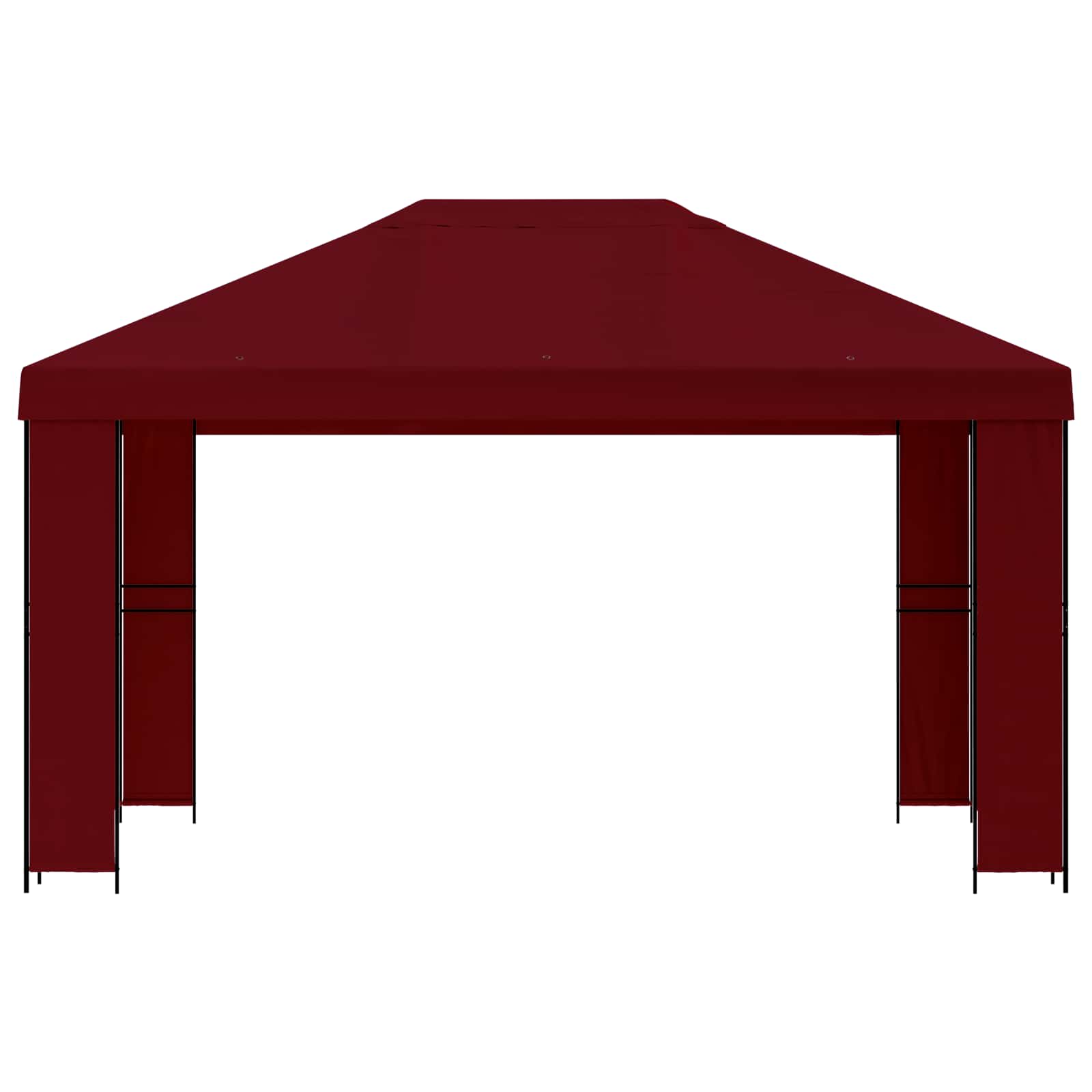 Gazebo 4 × 3 m Borgogna Poliestere e Acciaio 190 gsm | homemem39