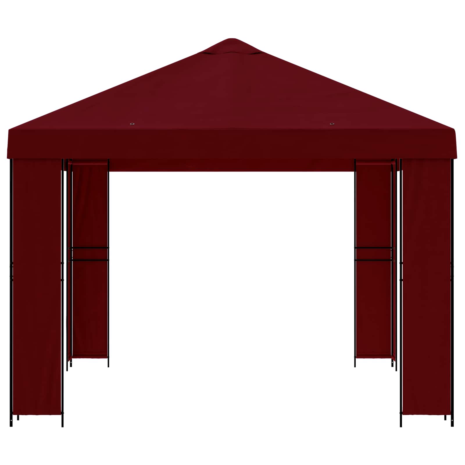 Gazebo 4 × 3 m Borgogna Poliestere e Acciaio 190 gsm | homemem39