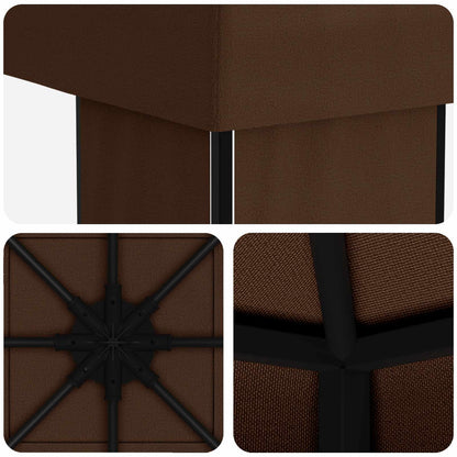 Gazebo 4 × 3 m Marrone Poliestere e Acciaio 190 gsm | homemem39