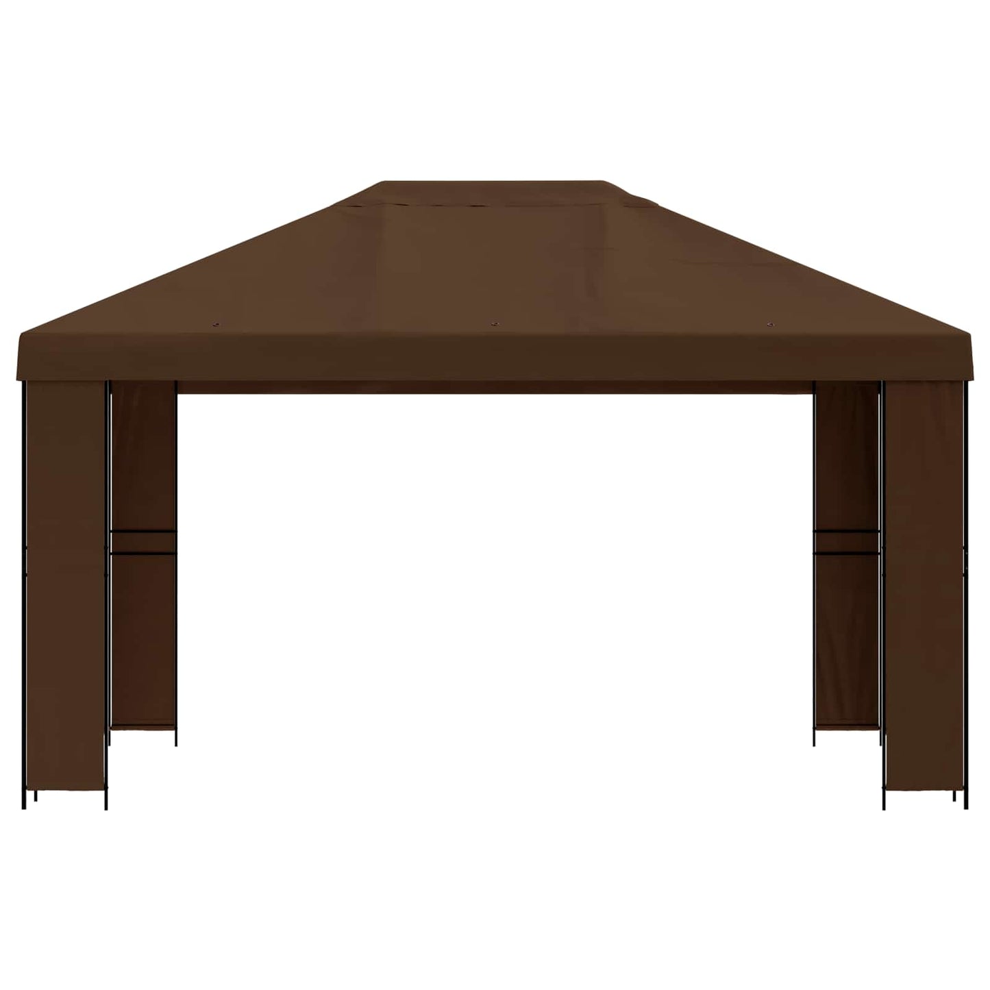 Gazebo 4 × 3 m Marrone Poliestere e Acciaio 190 gsm | homemem39