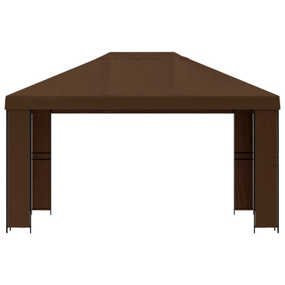 Gazebo 4 × 3 m Marrone Poliestere e Acciaio 190 gsm | homemem39