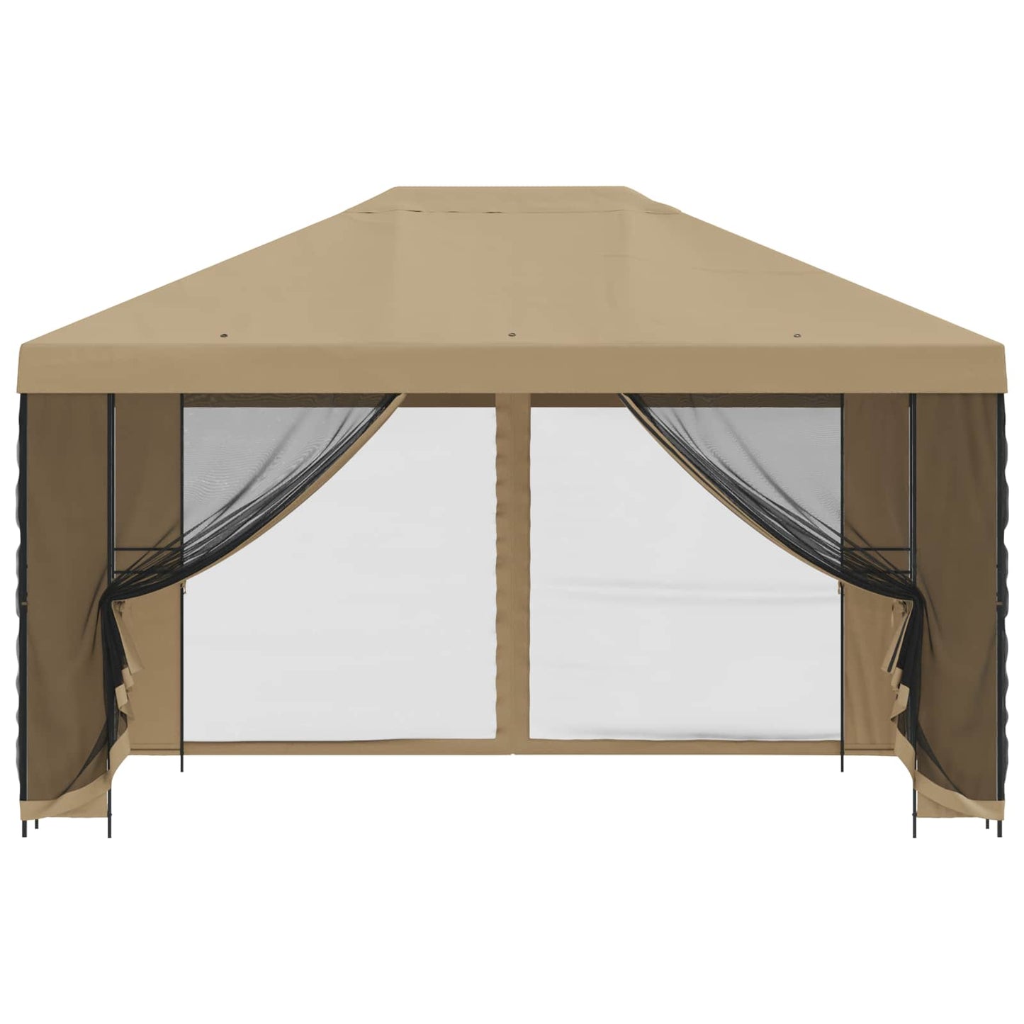 Gazebo da giardino con pareti laterali 4 × 3 m Beige | homemem39