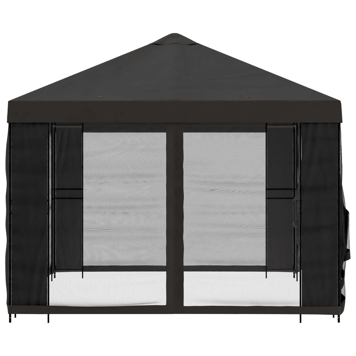 Gazebo da giardino con pareti laterali 4 × 3 m Antracite | homemem39