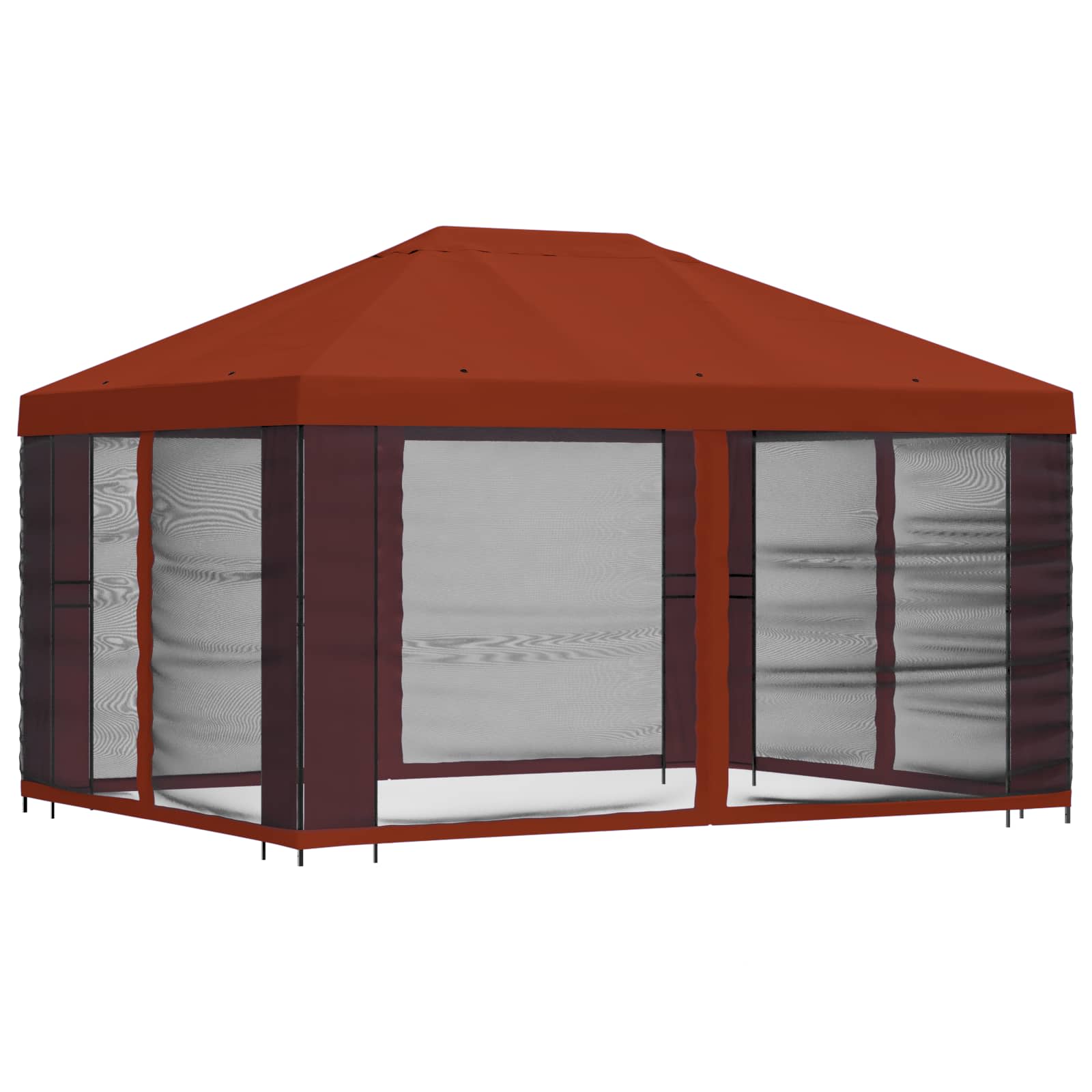 Gazebo con pareti laterali 4 × 3 m Terracotta | homemem39