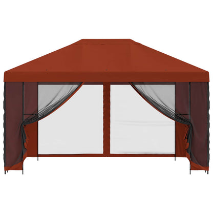 Gazebo con pareti laterali 4 × 3 m Terracotta | homemem39