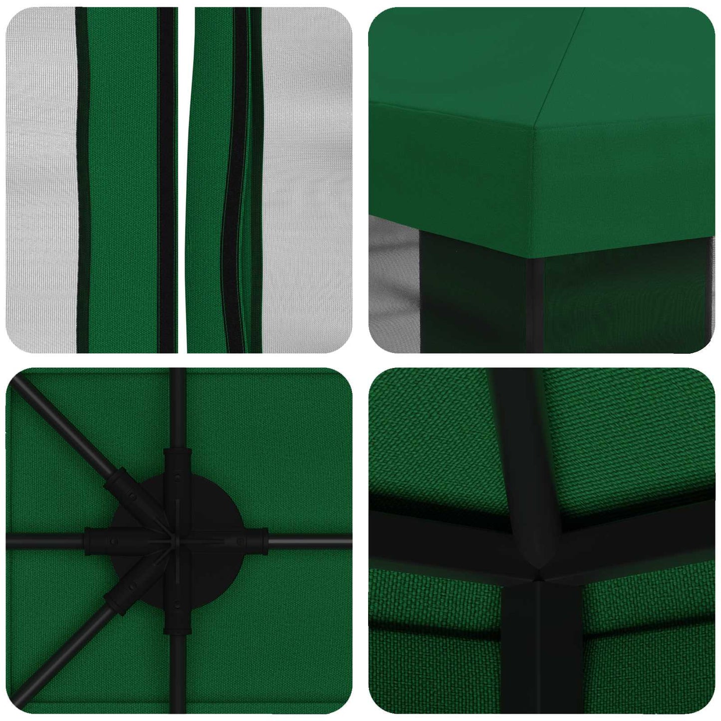 Gazebo da giardino con pareti laterali 4 × 3 m Verde | homemem39