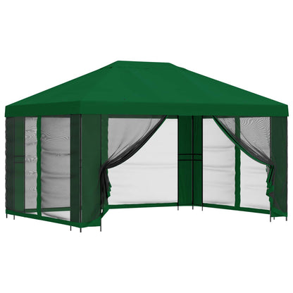 Gazebo da giardino con pareti laterali 4 × 3 m Verde | homemem39