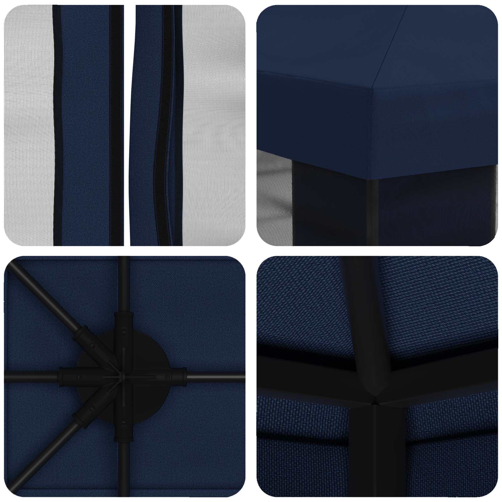 Gazebo da giardino con pareti laterali 4 × 3 m Blu | homemem39
