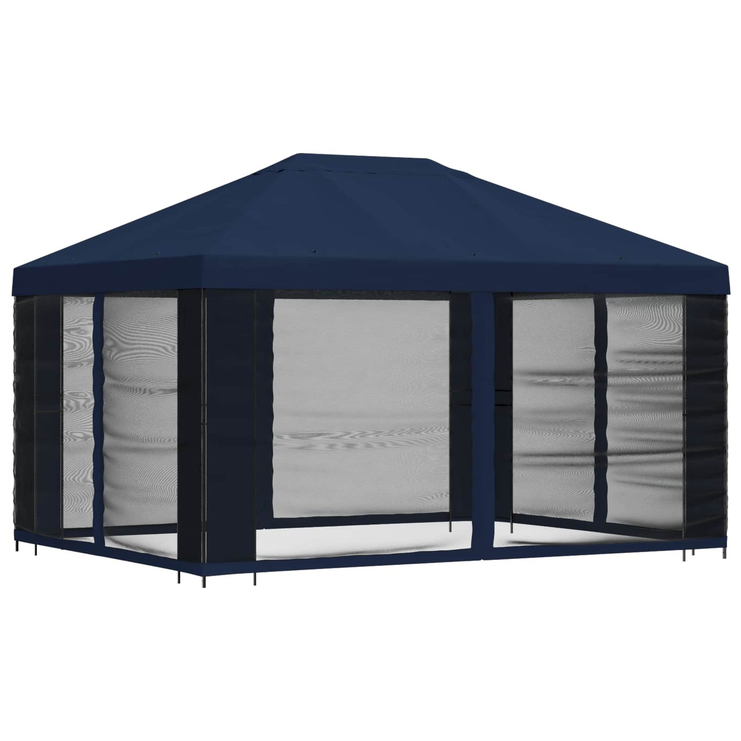 Gazebo da giardino con pareti laterali 4 × 3 m Blu | homemem39