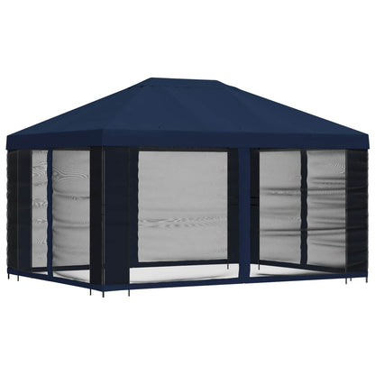 Gazebo da giardino con pareti laterali 4 × 3 m Blu | homemem39