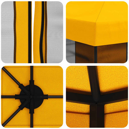 Gazebo da giardino con pareti laterali 4 × 3 m Giallo | homemem39