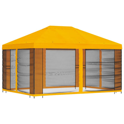 Gazebo da giardino con pareti laterali 4 × 3 m Giallo | homemem39