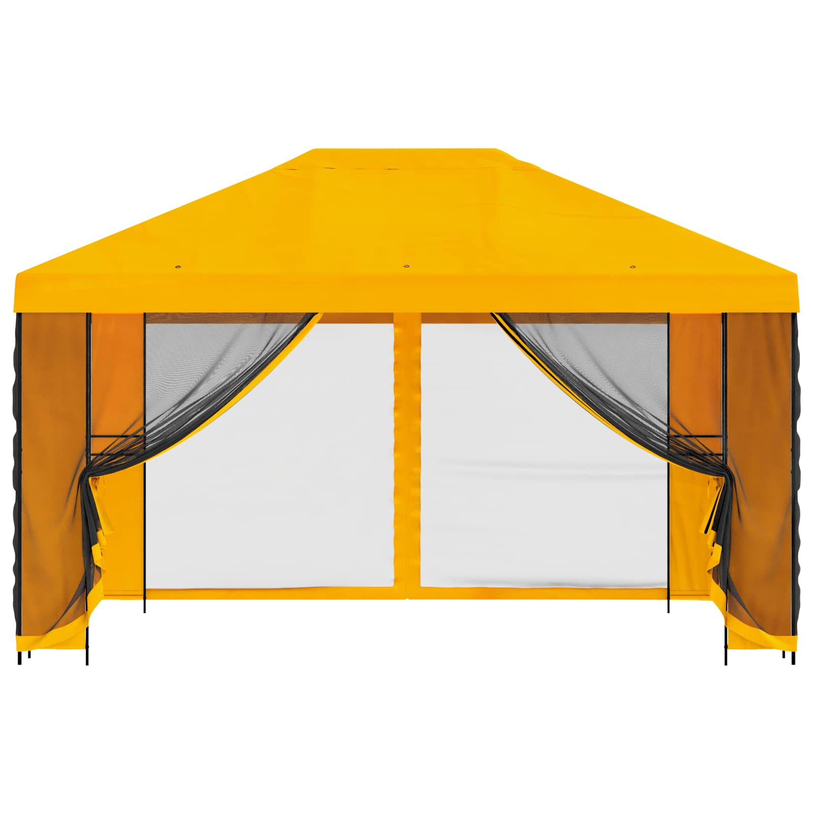 Gazebo da giardino con pareti laterali 4 × 3 m Giallo | homemem39