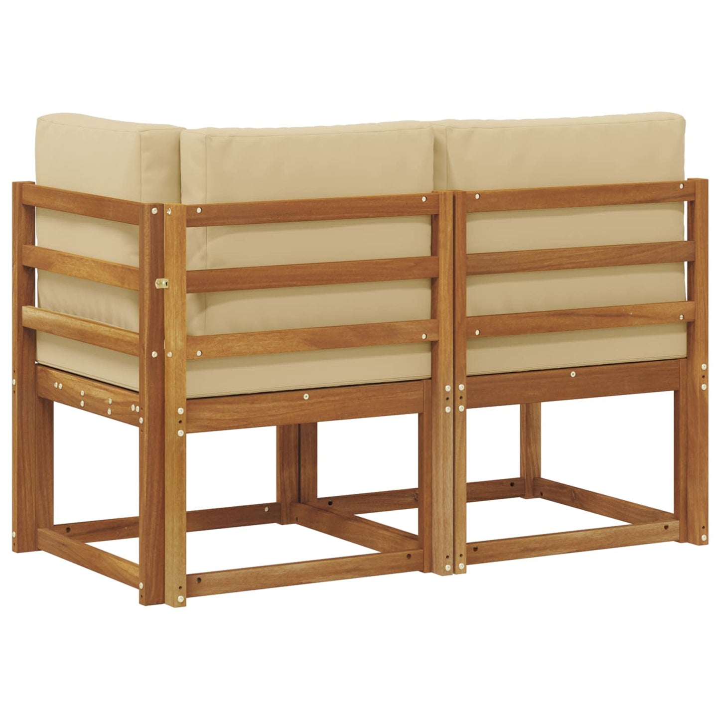 Divano modulare da esterno e angolare 2 Pezzo Naturale e Beige | homemem39