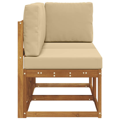 Divano modulare da esterno e angolare 2 Pezzo Naturale e Beige | homemem39
