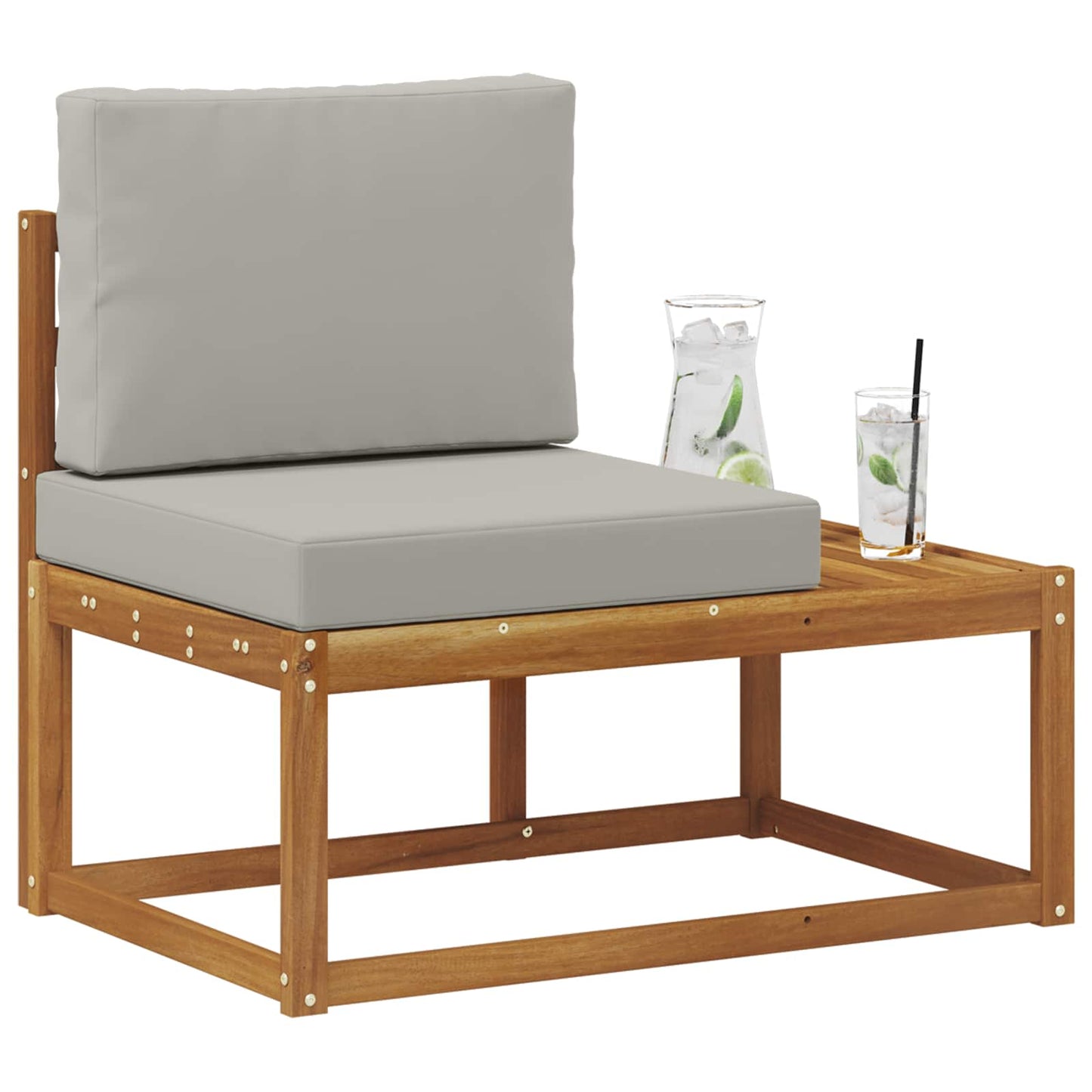 Divano da Esterno con cuscino Naturale 91 x 63 x 73 cm | homemem39