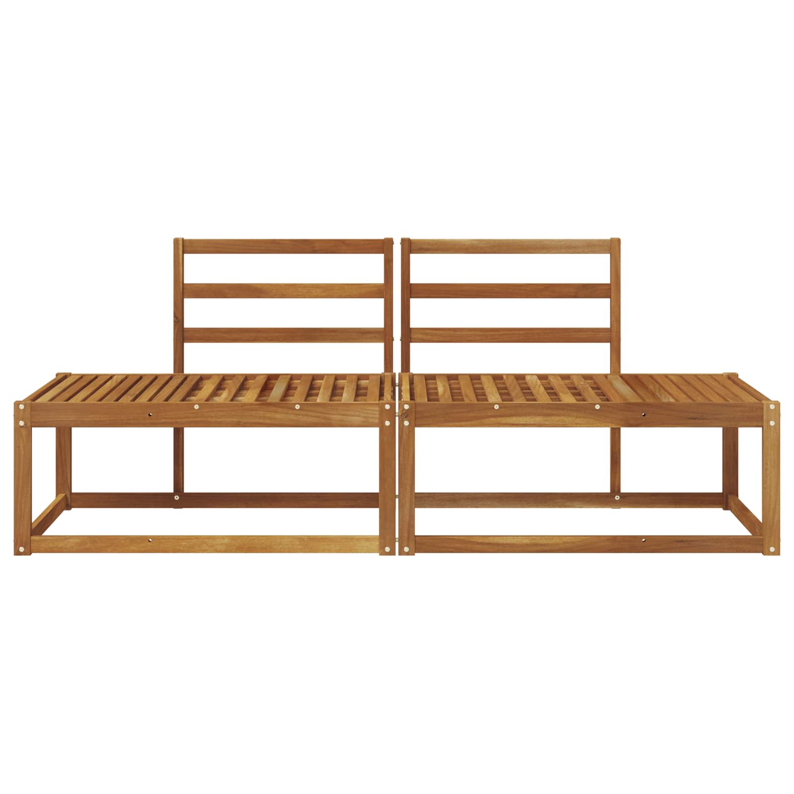 Divano da Esterno 2 Pezzo Naturale 182,5 x 63 x 73 cm | homemem39