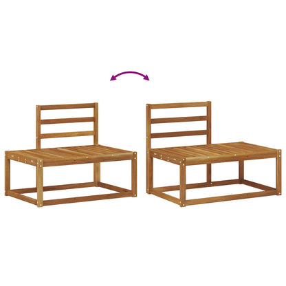 Divano da Esterno 2 Pezzo Naturale 182,5 x 63 x 73 cm | homemem39