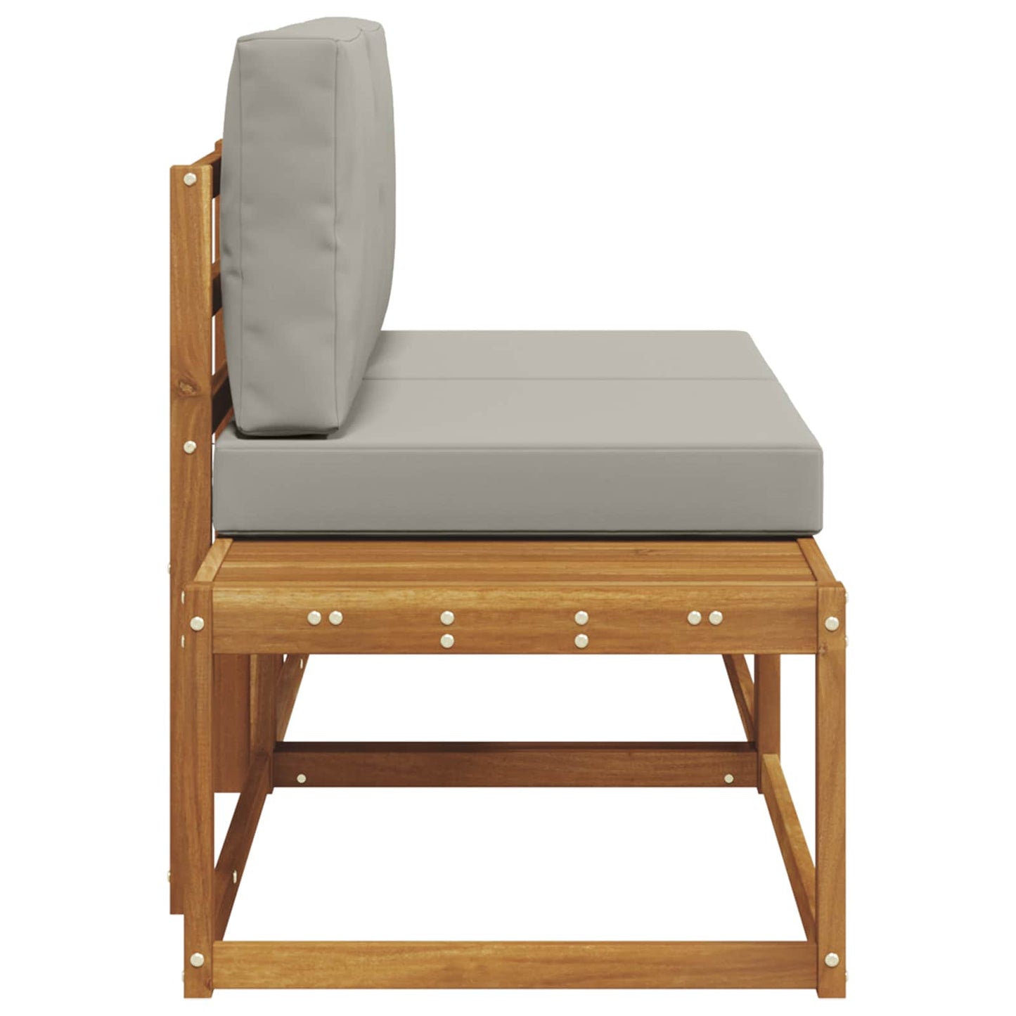 Divano da Esterno con cuscino 2 Pezzo Grigio Naturale e Chiaro | homemem39