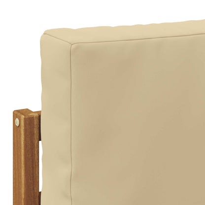 Divano da Esterno con cuscino 2 Pezzo Naturale e Beige | homemem39