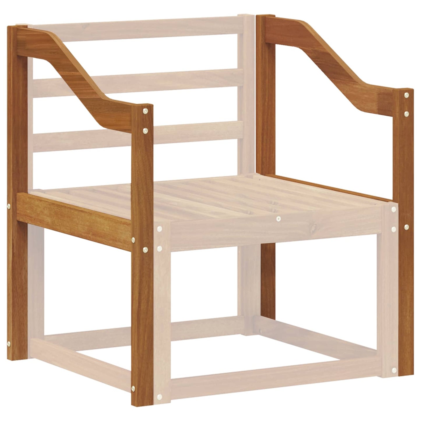 Bracciolo 2 pcs Naturale 59 x 4 x 73 cm | homemem39