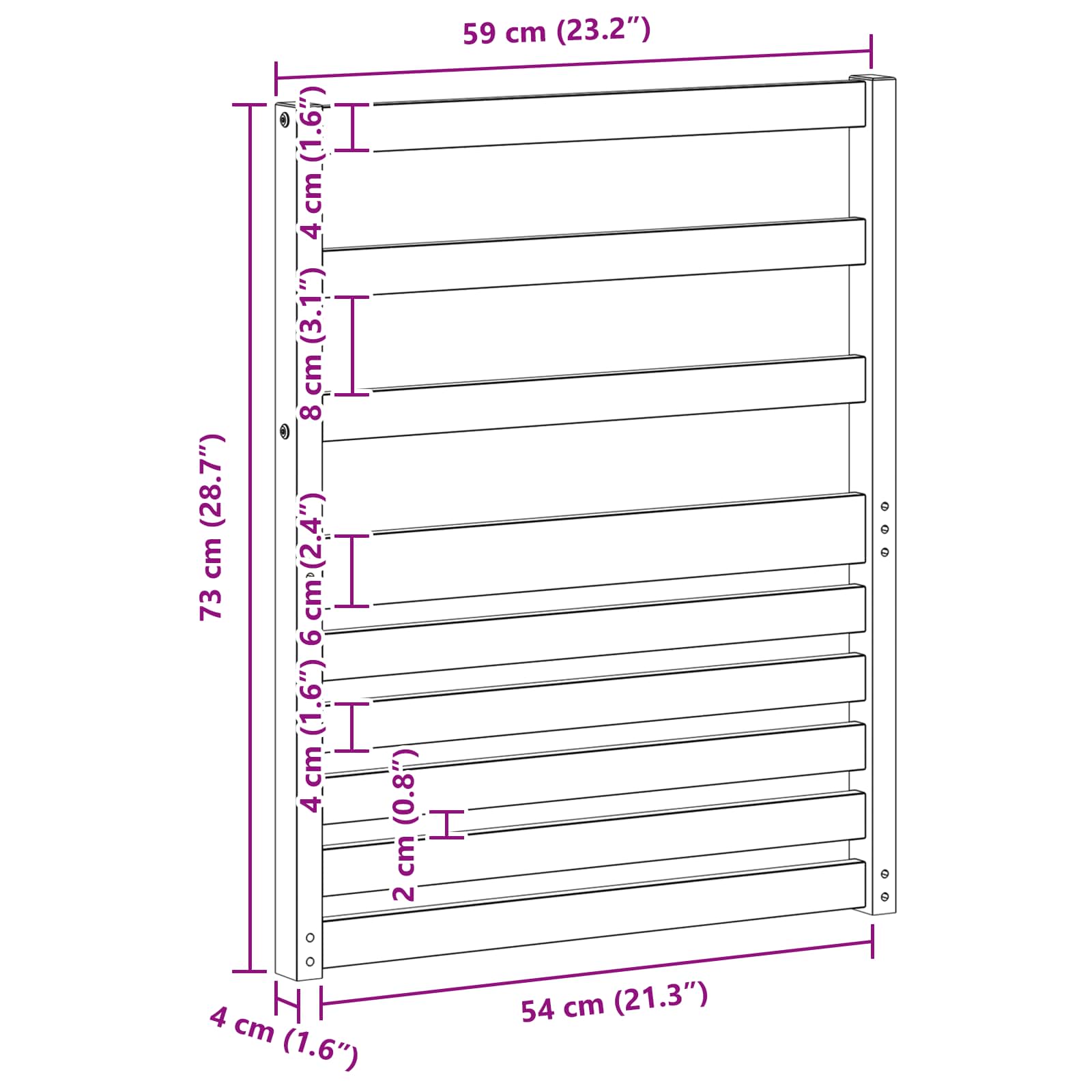 Braccioli 2 pcs Marrone 59 x 4 x 73 cm Legno multistrato | homemem39