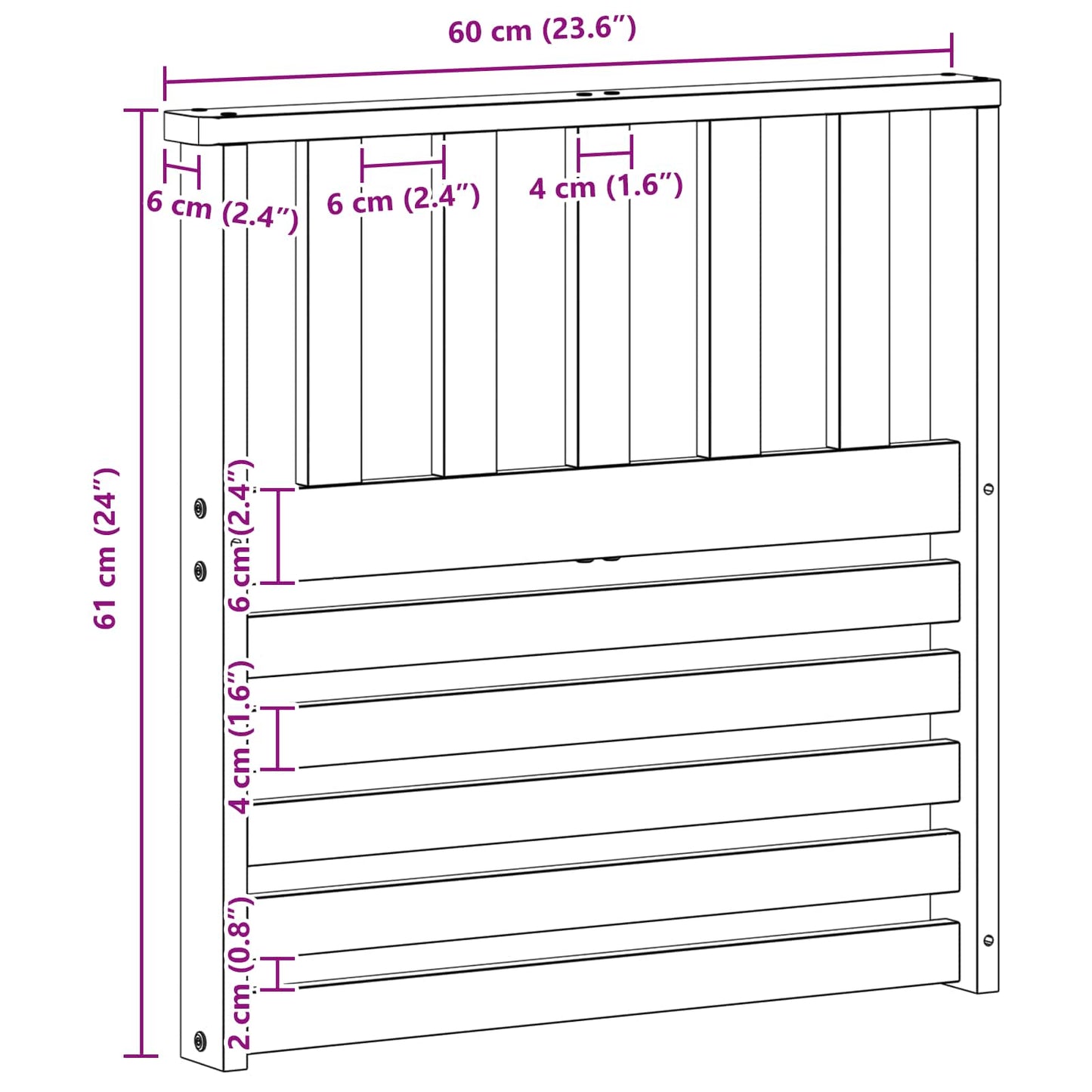 Braccioli 2 pcs Marrone 60 x 6 x 61 cm Legno multistrato | homemem39