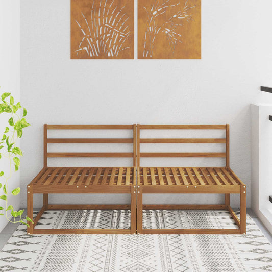 2 Pezzo Divano centrale per esterno Naturale 158 x 83 x 73 cm