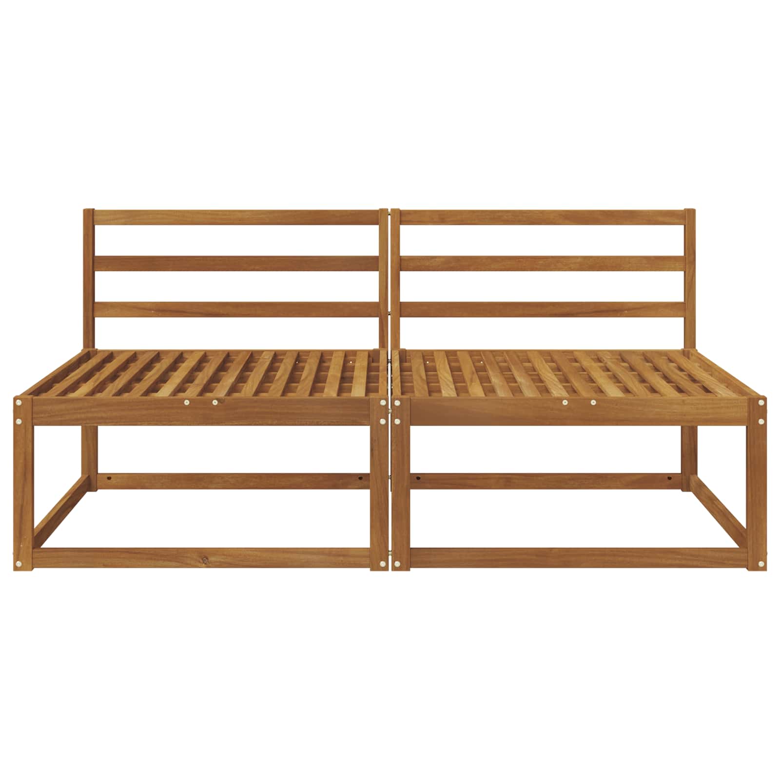2 Pezzo Divano centrale per esterno Naturale 158 x 83 x 73 cm | homemem39