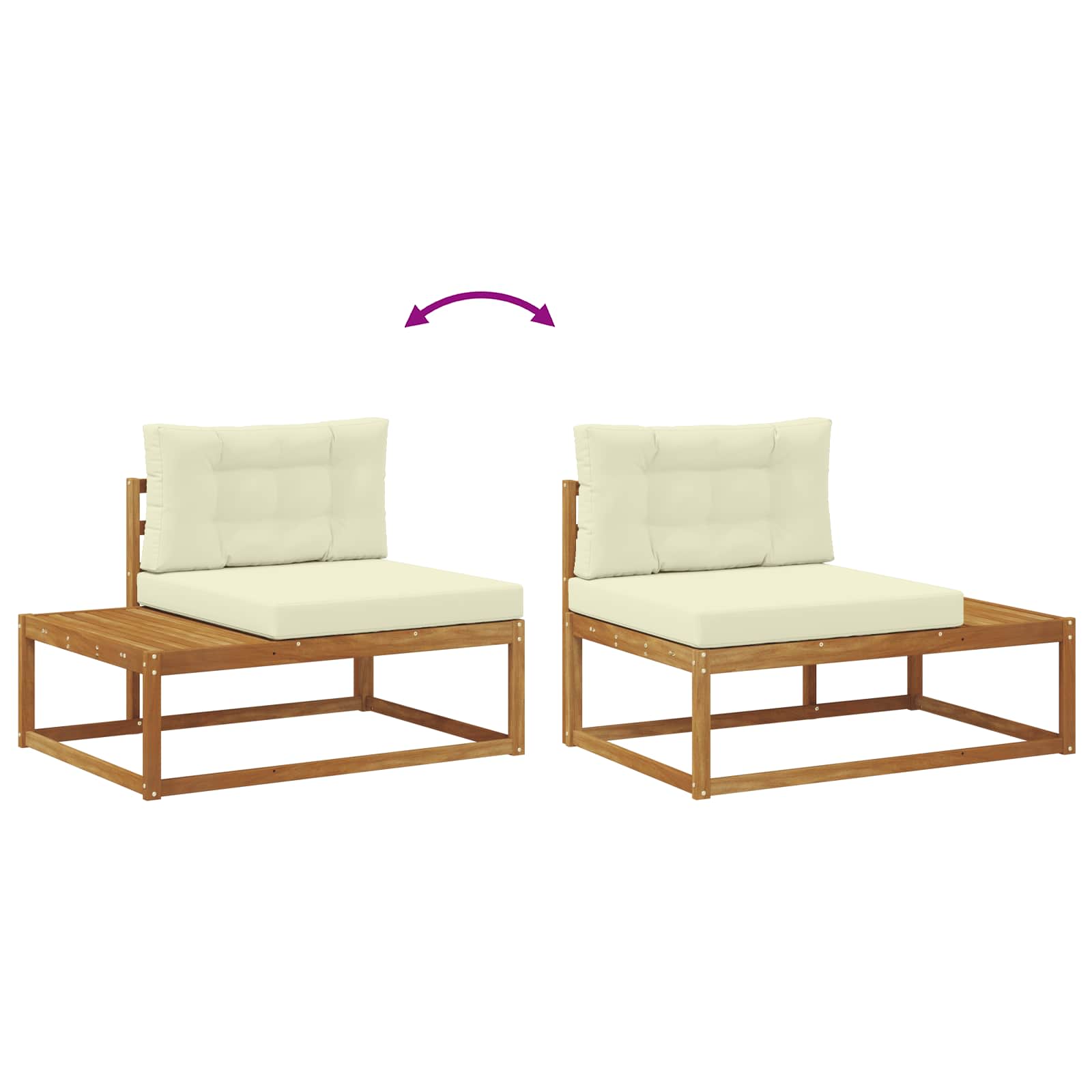 Divano Esterno Finale con cuscino Naturale 115 x 83 x 73 cm | homemem39