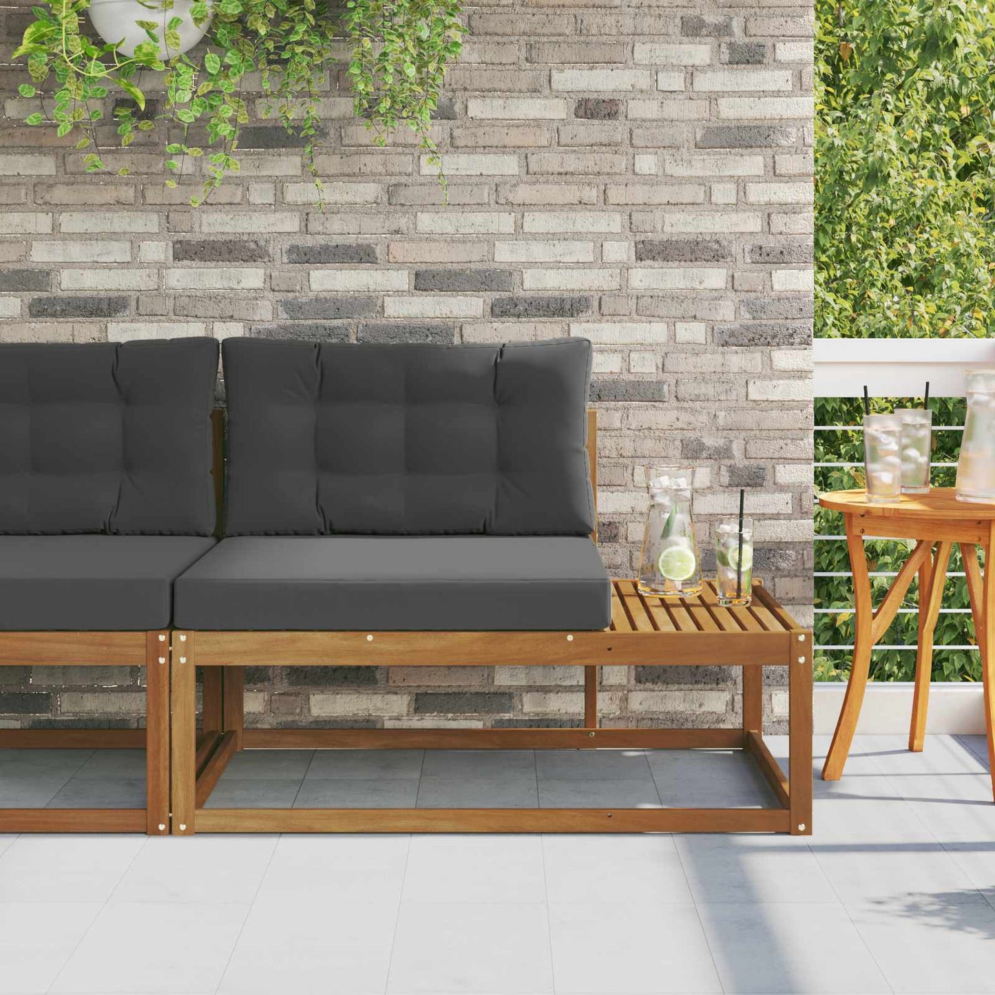 Divano Esterno Finale con cuscino Naturale 115 x 83 x 73 cm