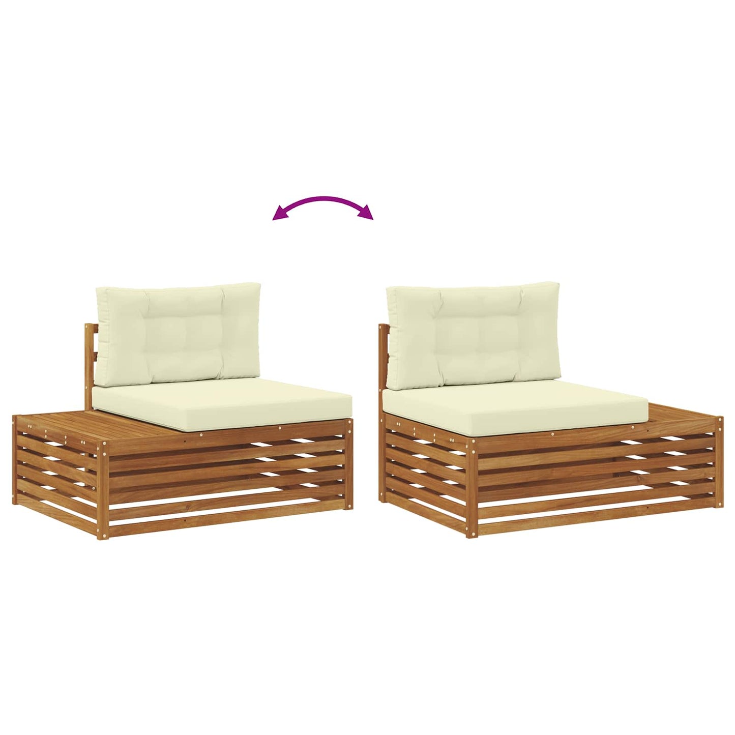 Divano Esterno Finale con cuscino Naturale 115 x 83 x 73 cm | homemem39