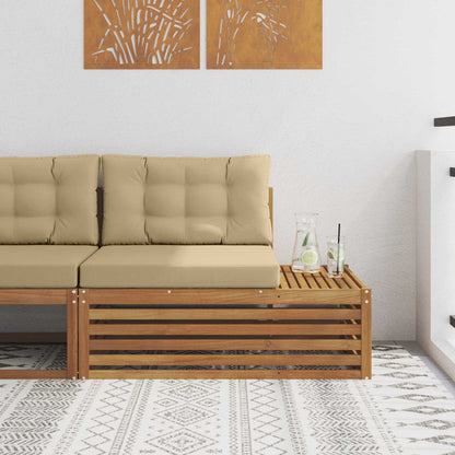 Divano Esterno Finale 3 Pezzo Naturale e Beige 115 x 83 x 73 cm