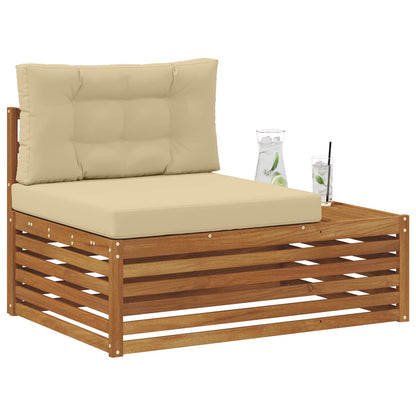 Divano Esterno Finale 3 Pezzo Naturale e Beige 115 x 83 x 73 cm
