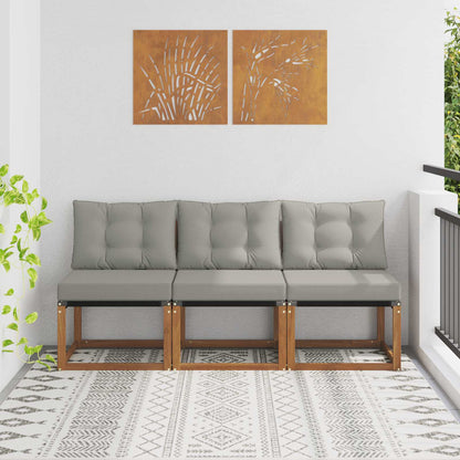 2 Pezzo Divano centrale per esterno Naturale 158 x 83 x 73 cm
