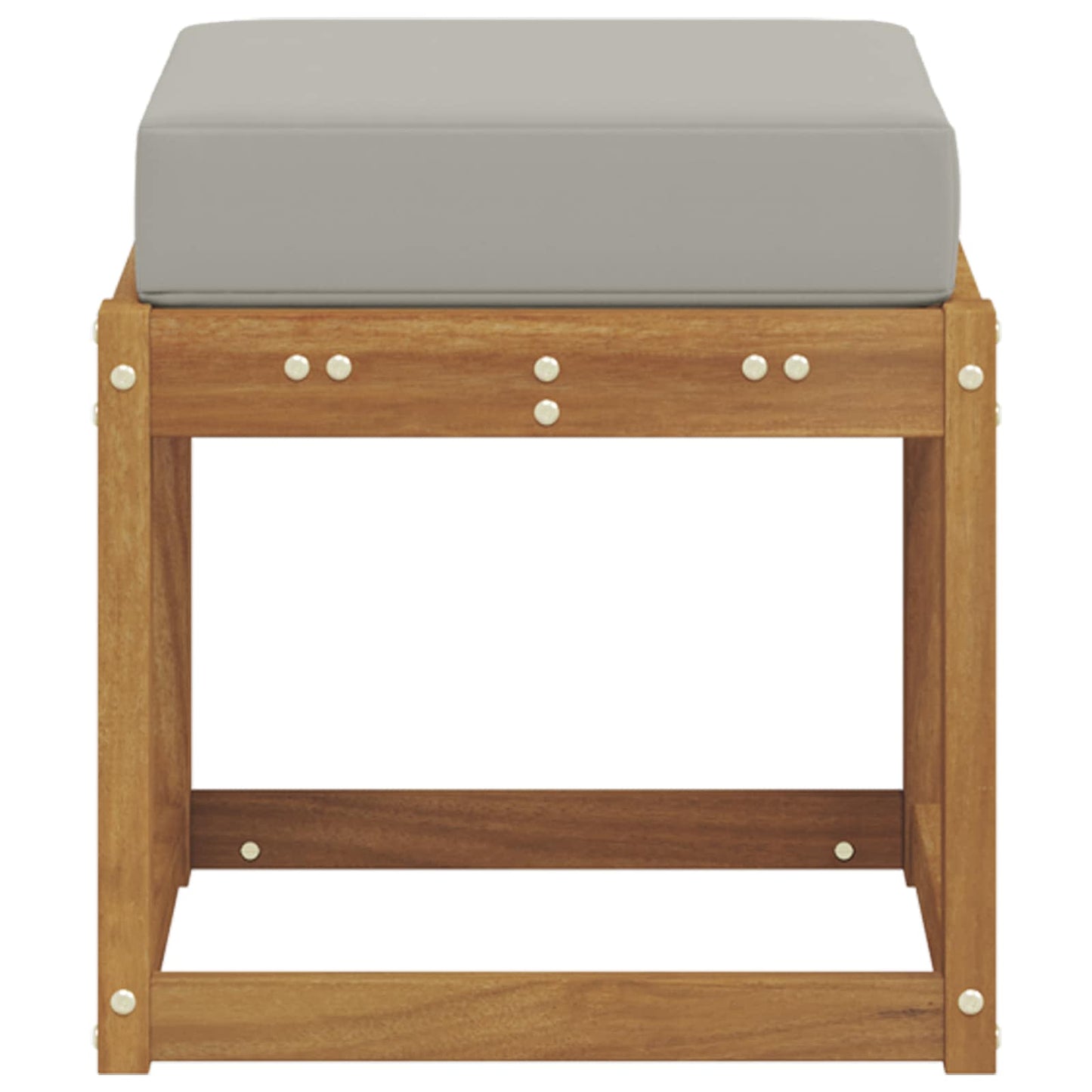 Panca Sgabello Grigio Naturale e Chiaro 43 x 43 x 37 cm | homemem39