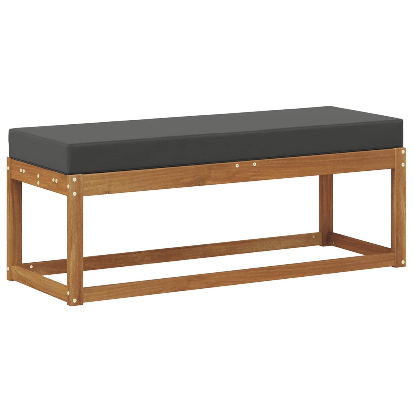 Panca da giardino Naturale e Antracite 115 x 43 x 45 cm | homemem39