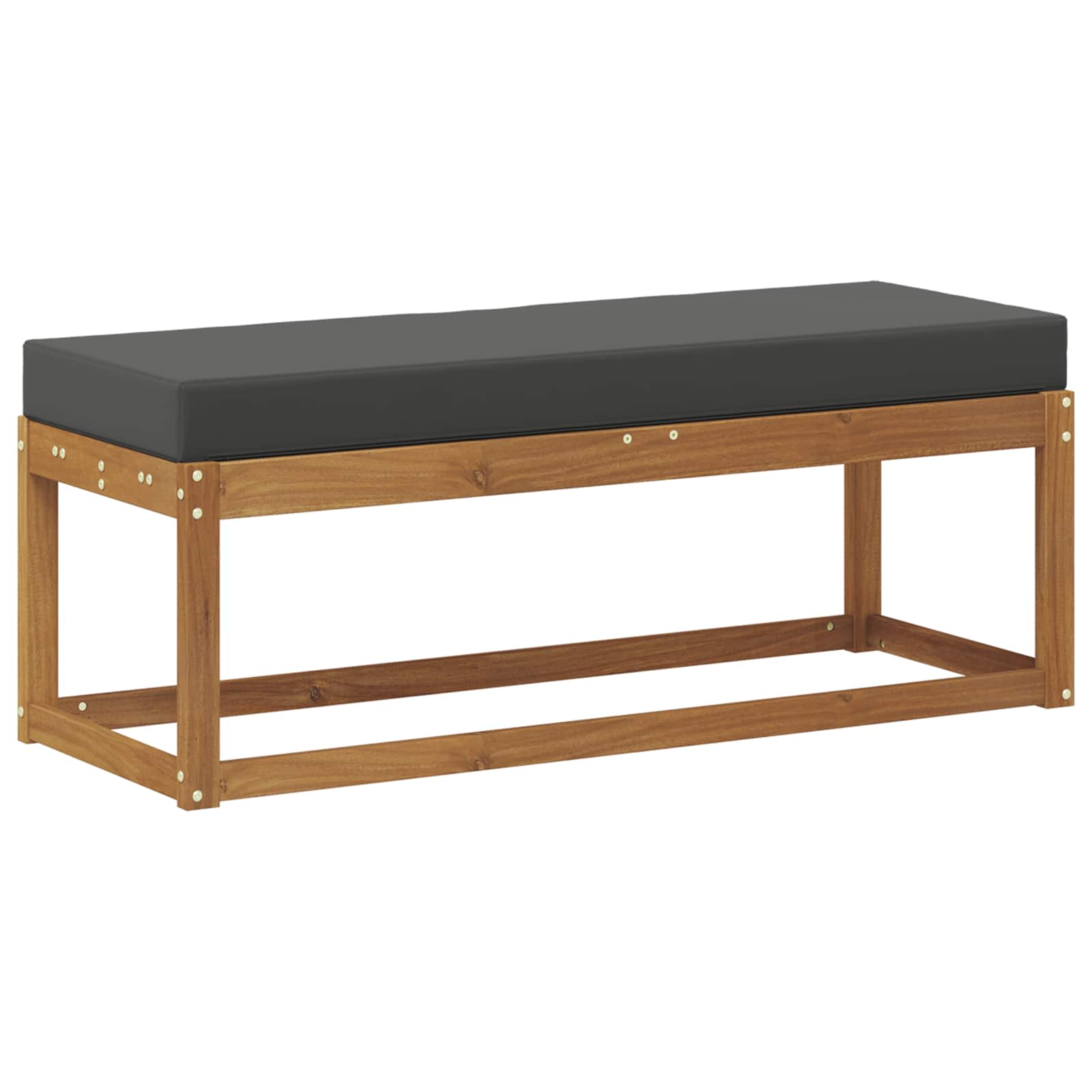 Panca da giardino Naturale e Antracite 115 x 43 x 45 cm | homemem39
