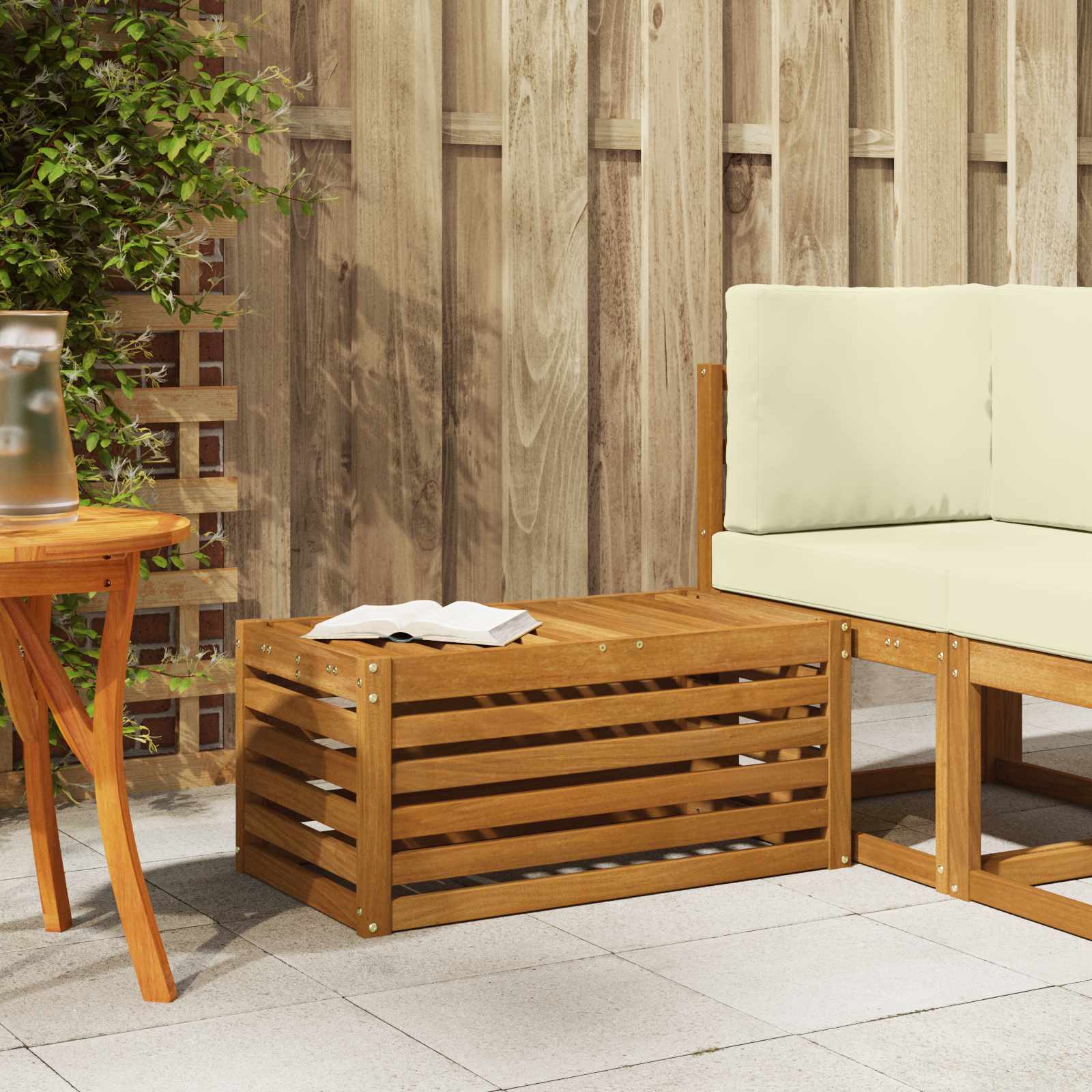 Panca da esterno Naturale 79 x 43 x 37 cm | homemem39