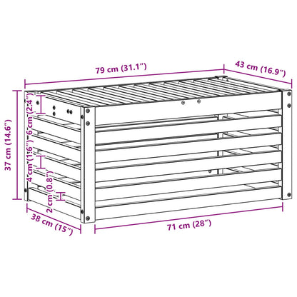 Panca da esterno Naturale 79 x 43 x 37 cm | homemem39