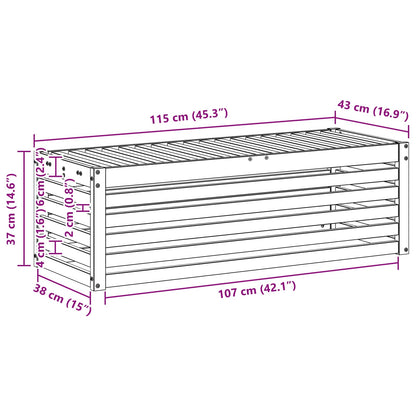 Panca da esterno Naturale 115 x 43 x 37 cm | homemem39