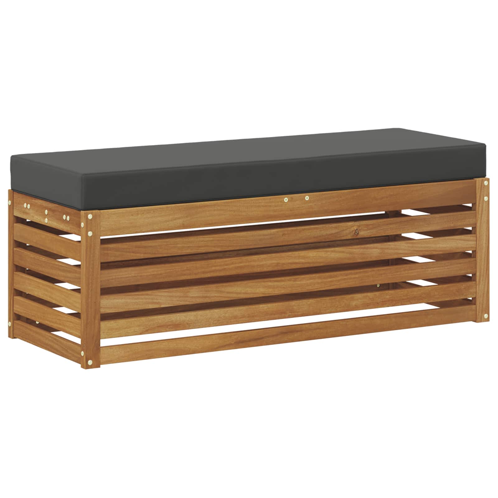 Panca Sgabello Naturale e Antracite 115 x 43 x 37 cm | homemem39