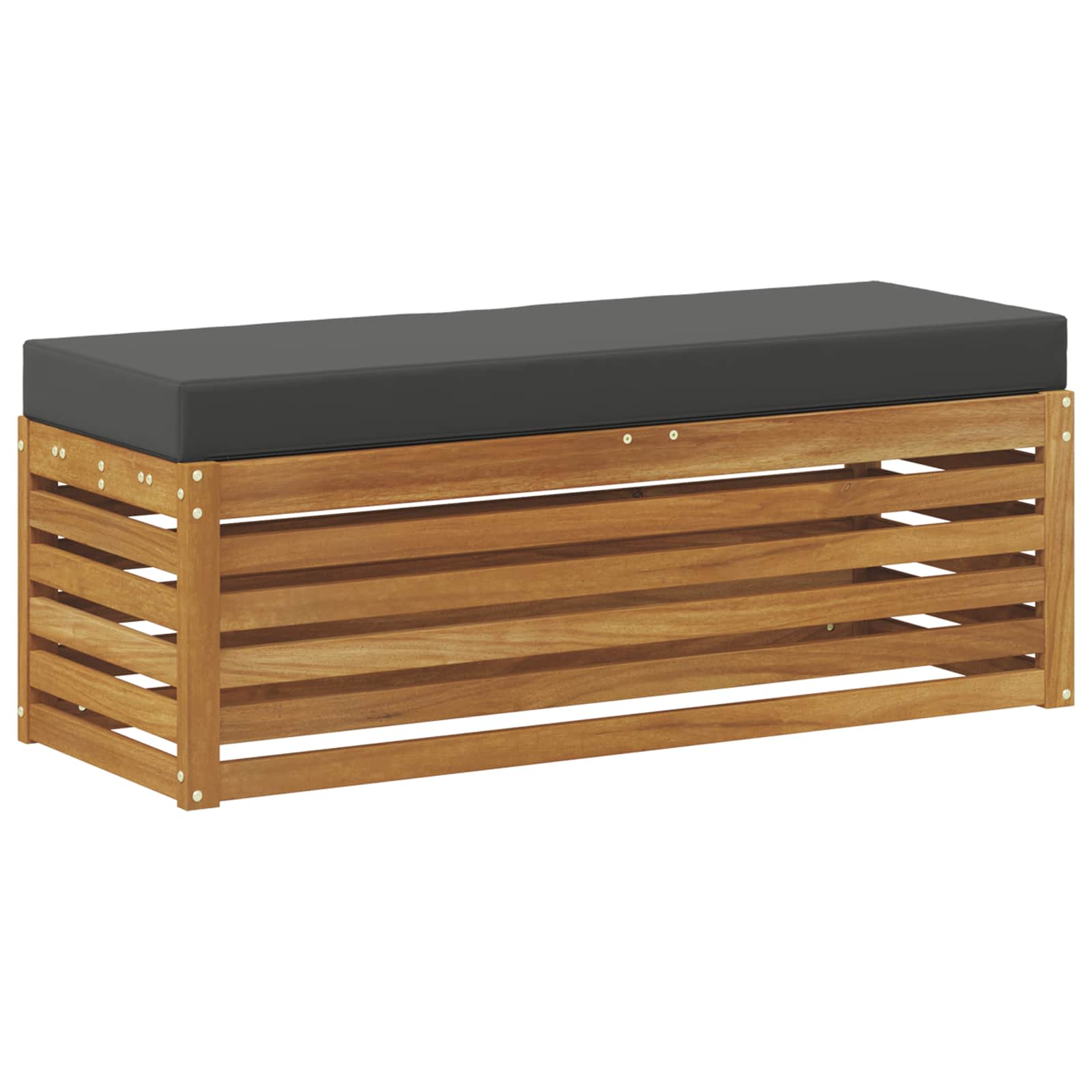 Panca Sgabello Naturale e Antracite 115 x 43 x 37 cm | homemem39