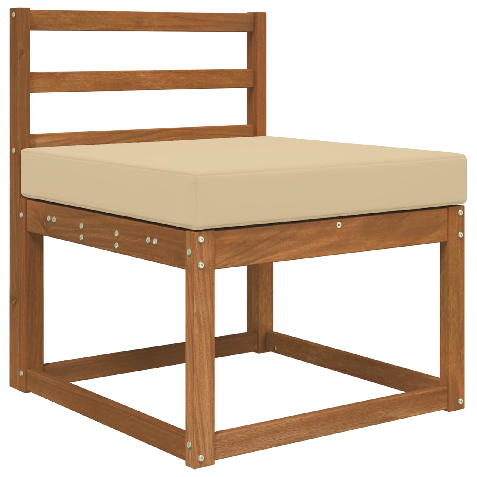 Cuscino per divano da esterno Beige 60 x 60 x 8 cm Poliestere | homemem39