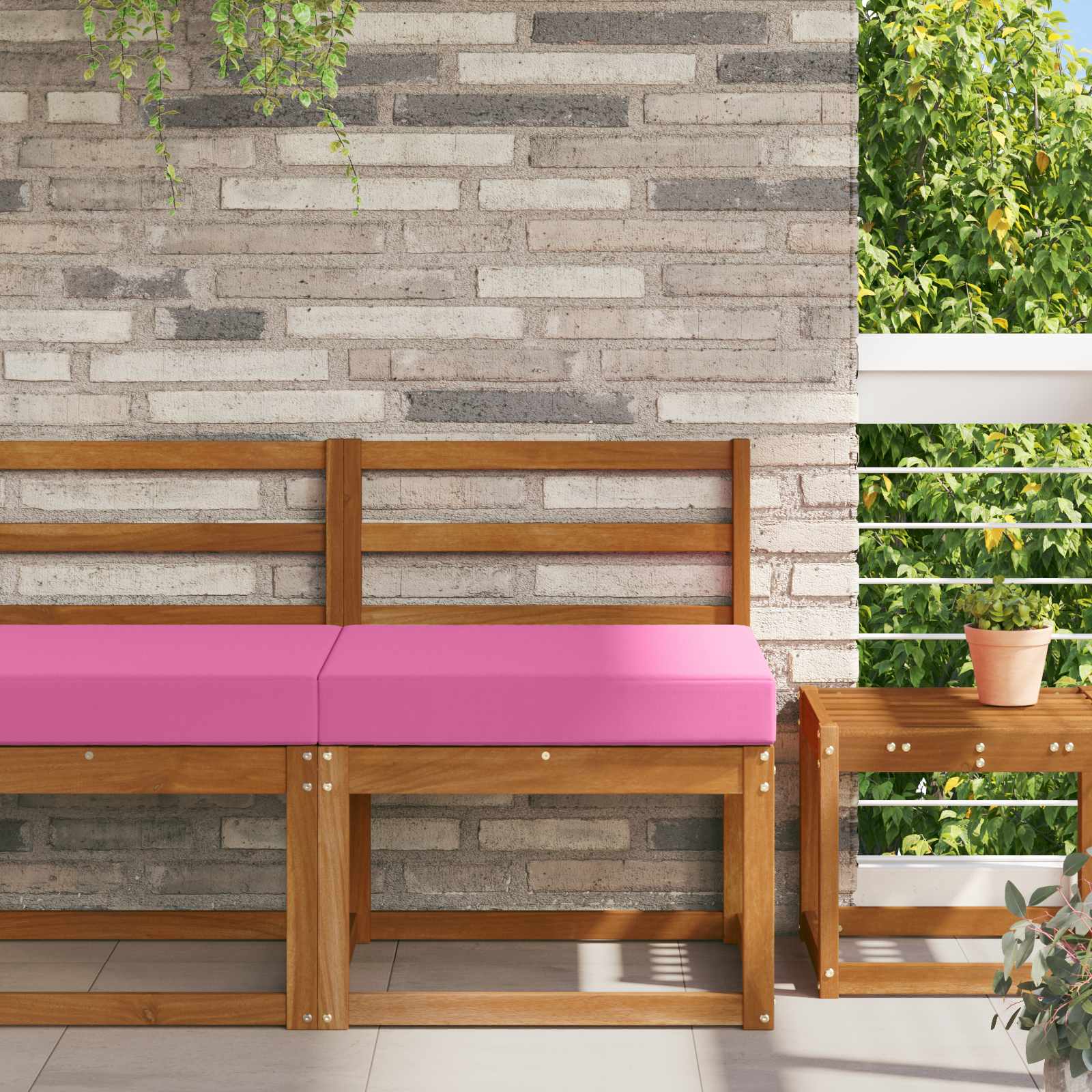 Cuscino per divano da esterno Rosa 60 x 60 x 8 cm Poliestere | homemem39