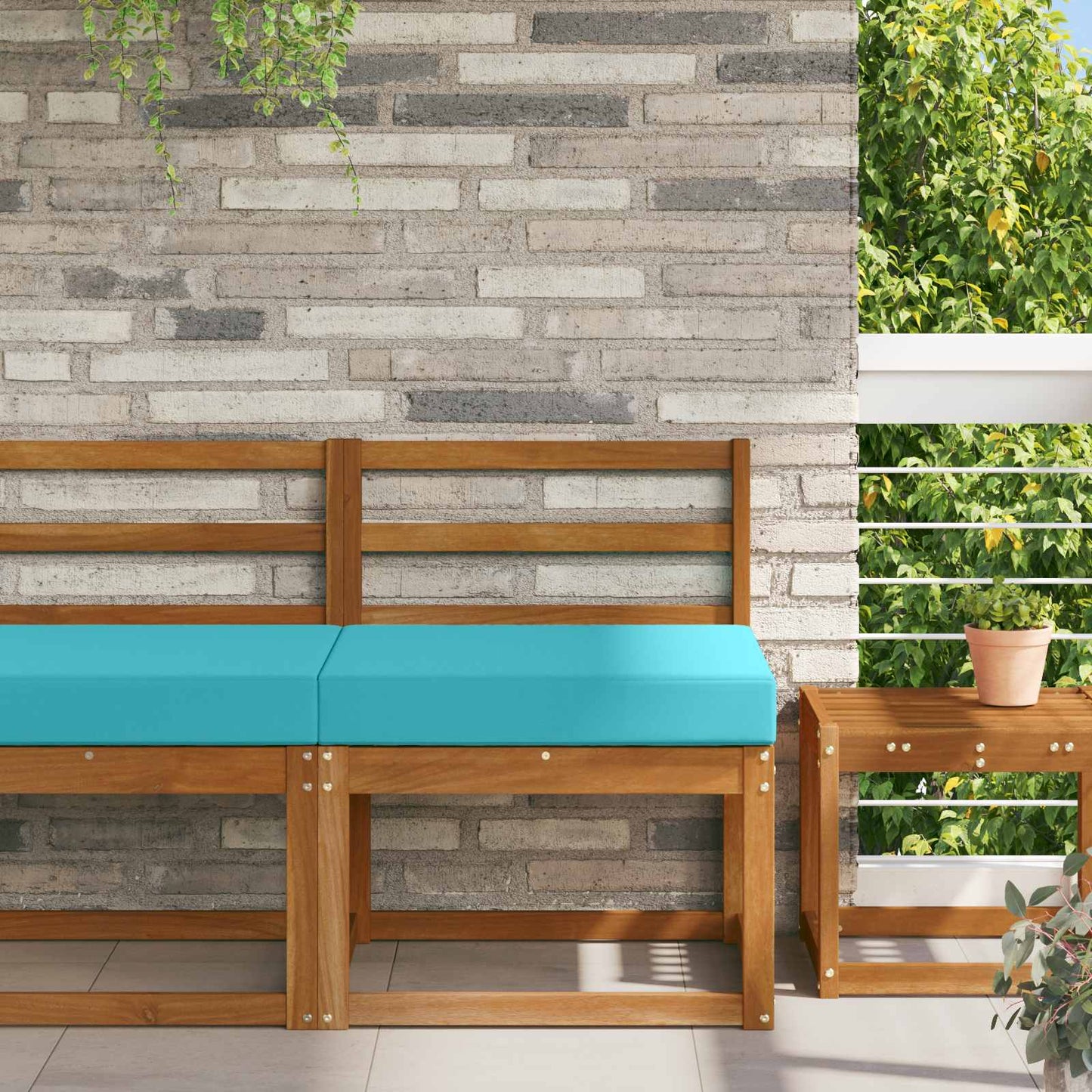 Cuscino per divano da esterno Turchese 60 x 60 x 8 cm | homemem39