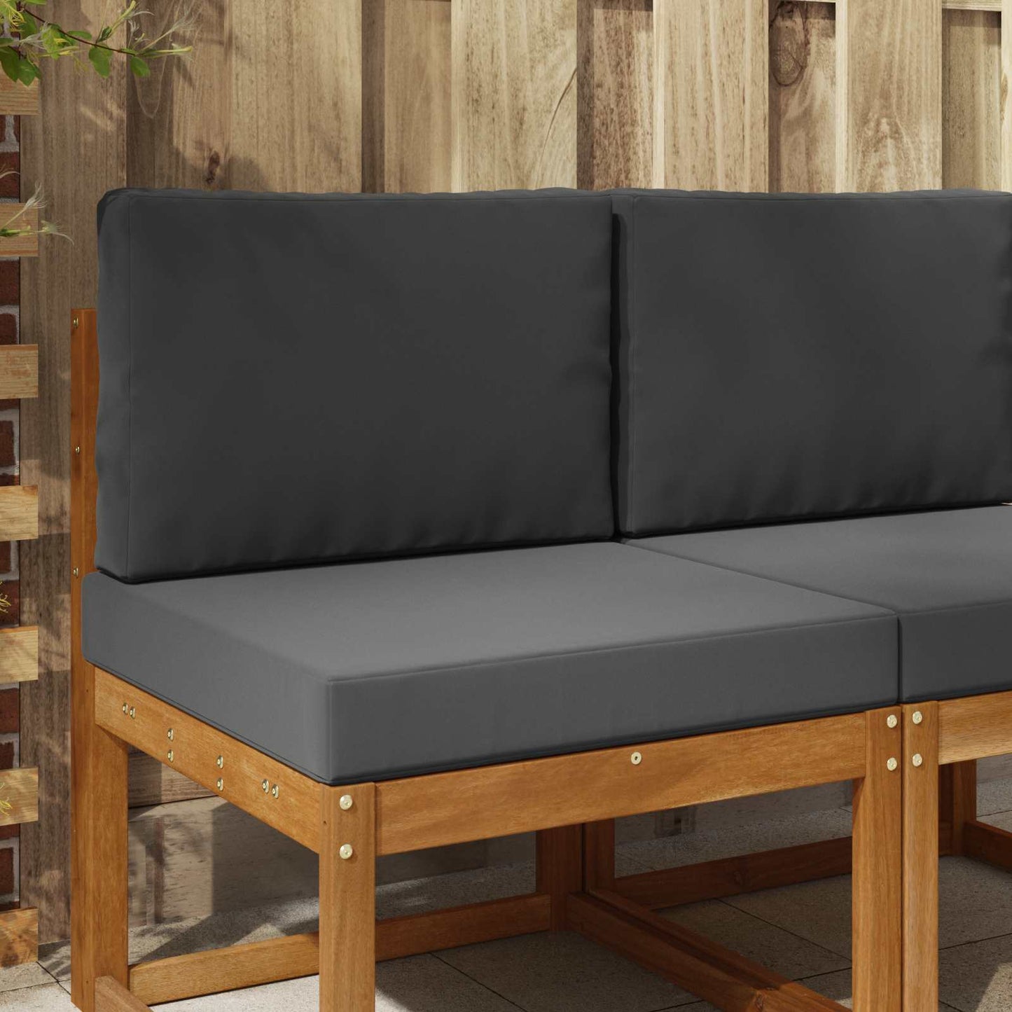 Cuscino per divano da esterno 2 pcs Antracite Poliestere | homemem39