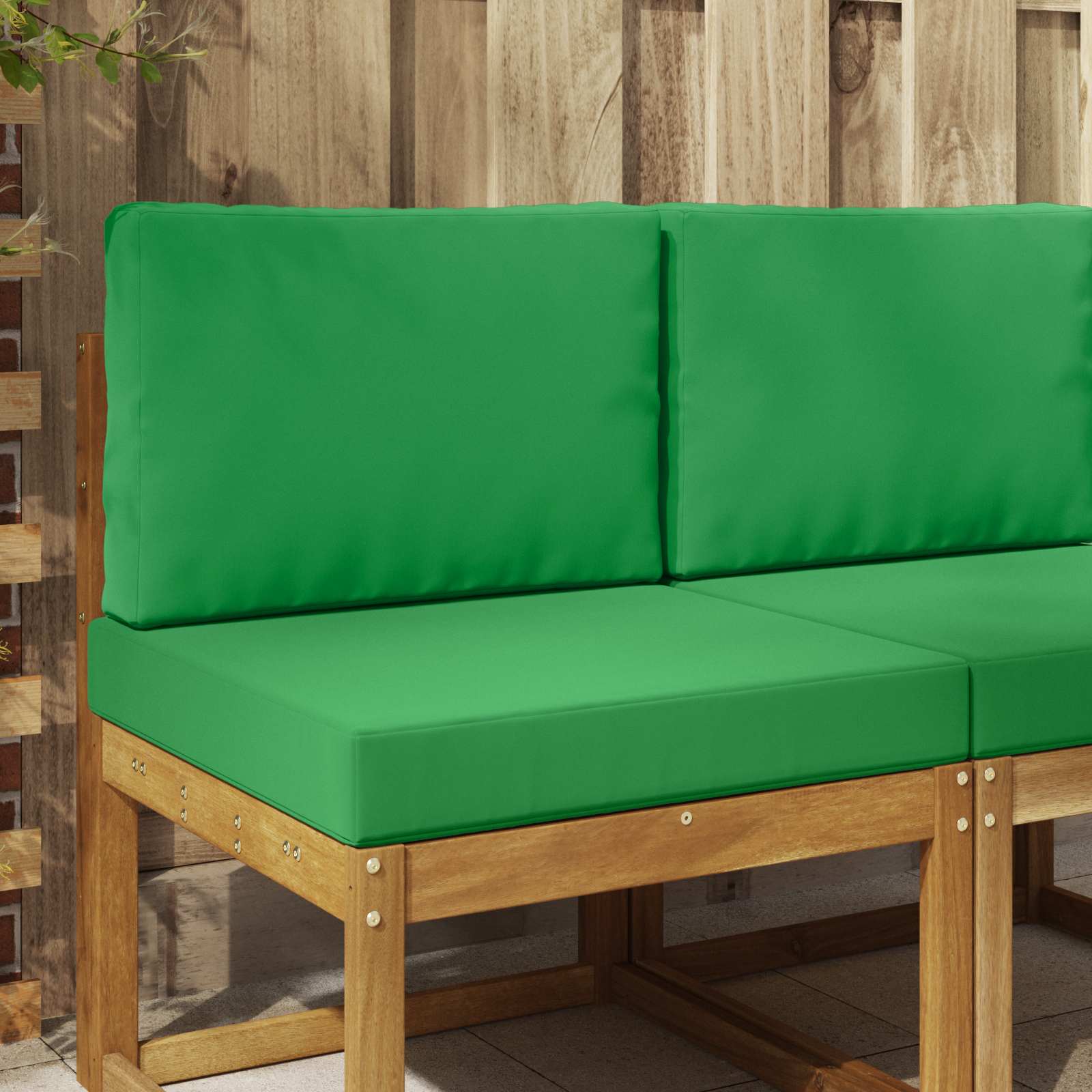 Cuscino per divano da esterno 2 pcs Verde Poliestere | homemem39