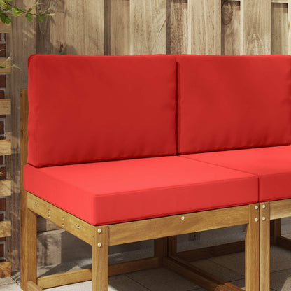 Cuscino per divano da esterno 2 pcs Rosso Poliestere | homemem39